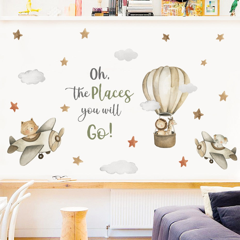 Little Animals flying, Wall Stickers