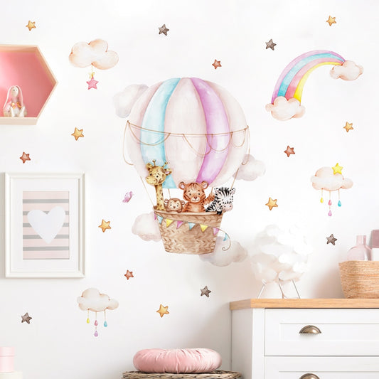 Pink Hot Airballoon, Wall Stickers