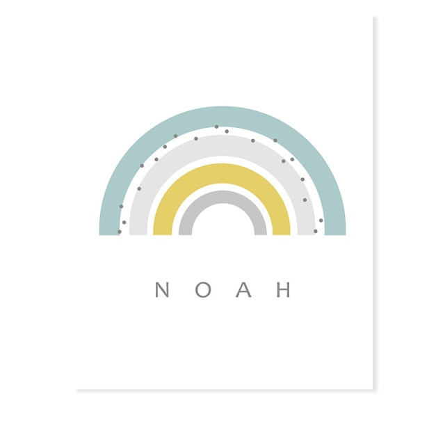 Custom Rainbow Name Personalized, canvas