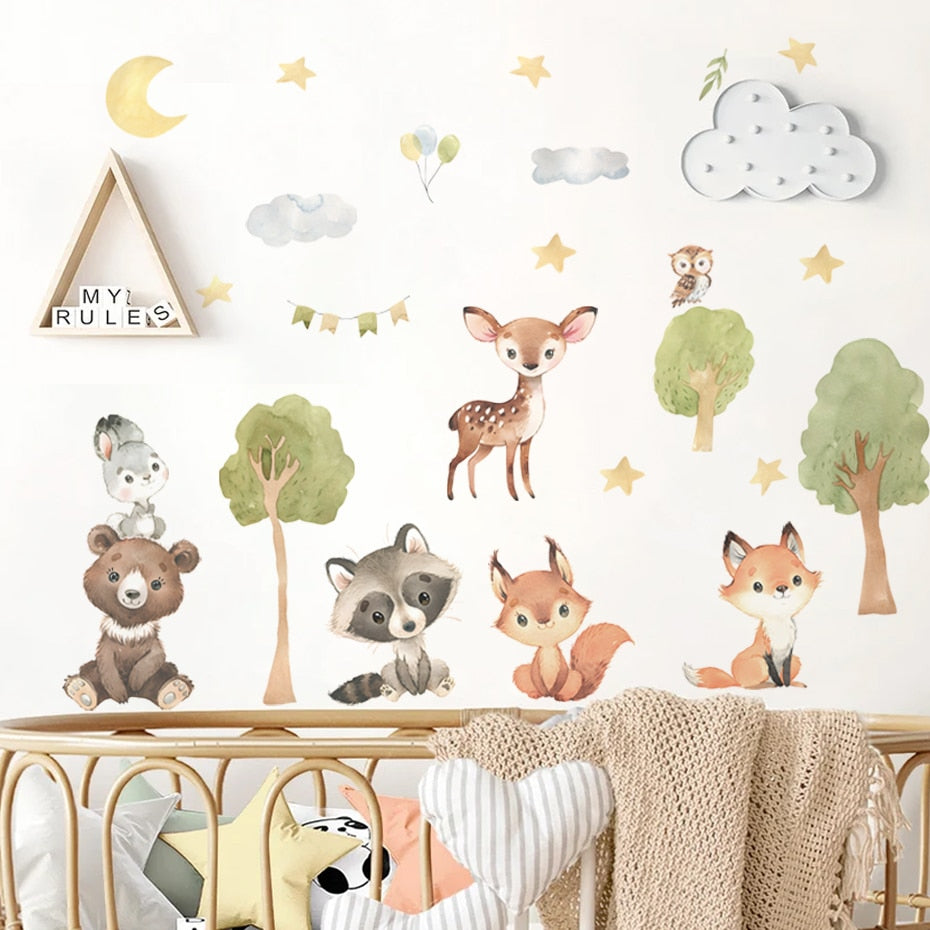 Forest Lovely Animals, Wall Stickers