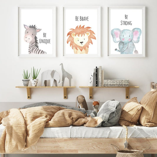 Be Happy Animals, canvas