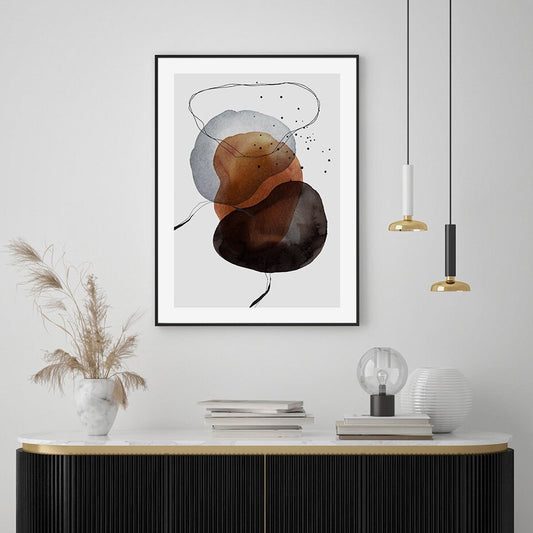 Abstract Circle Watercolors, canvas