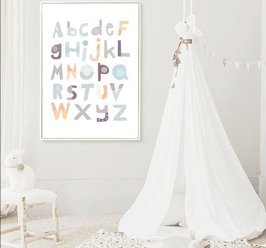 Modern Baby Alphabet, canvas