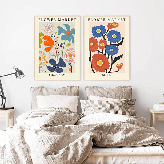 Retro Flowers, canvas