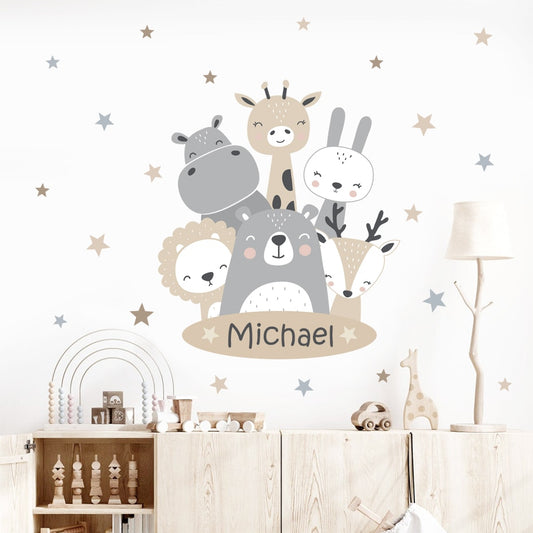 Custom Colors Baby Animals, Wall Stickers