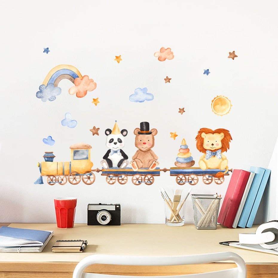 Animals on Train, Wall Stickers