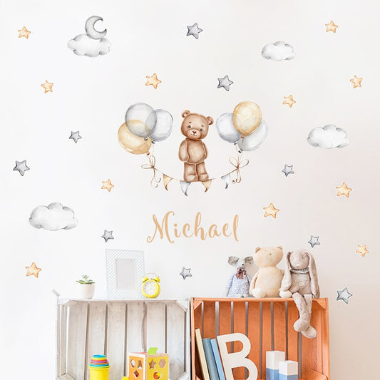 Custom Bear Balloons, Wall Stickers