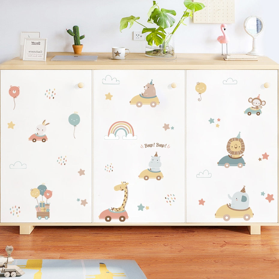 Animals by Car, Wall Stickers