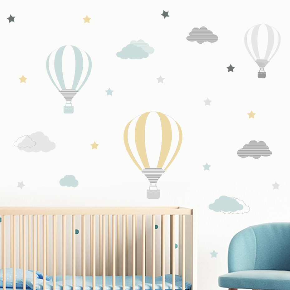 Colors Air Balloons, Wall Stickers