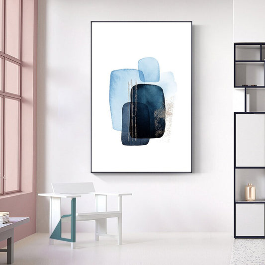 New Blue Abstract, canvas