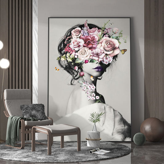 Fashion Flower Woman, canvas
