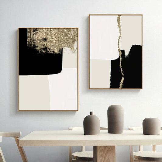 Beige in Black, canvas