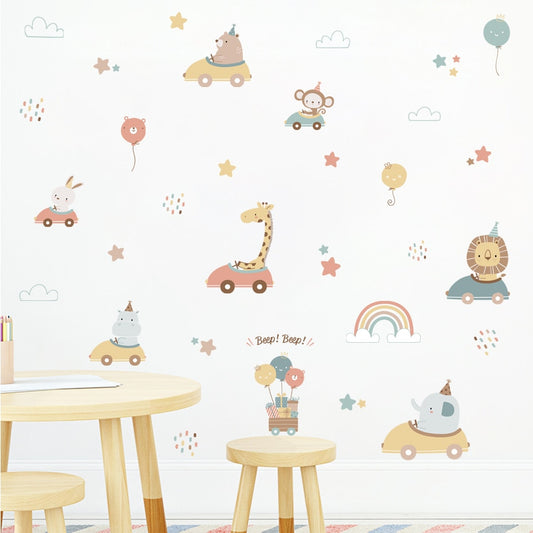 Animals by Car, Wall Stickers