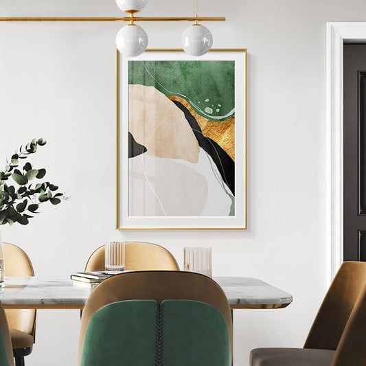 Abstract Golden, canvas