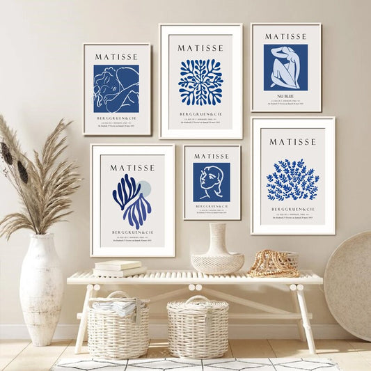 Blue Matisse Art, canvas