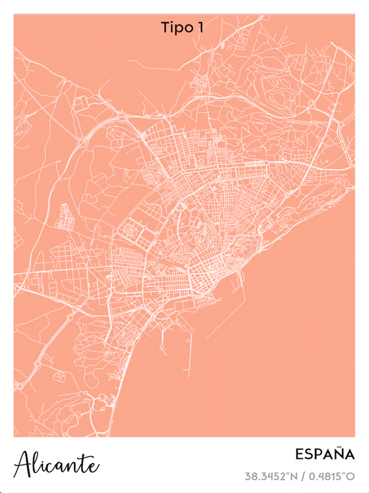 Personalized Maps Type 1, canvas