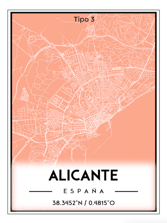 Personalized Maps Type 3, canvas