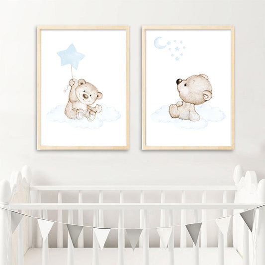Blue Bear Baby, canvas