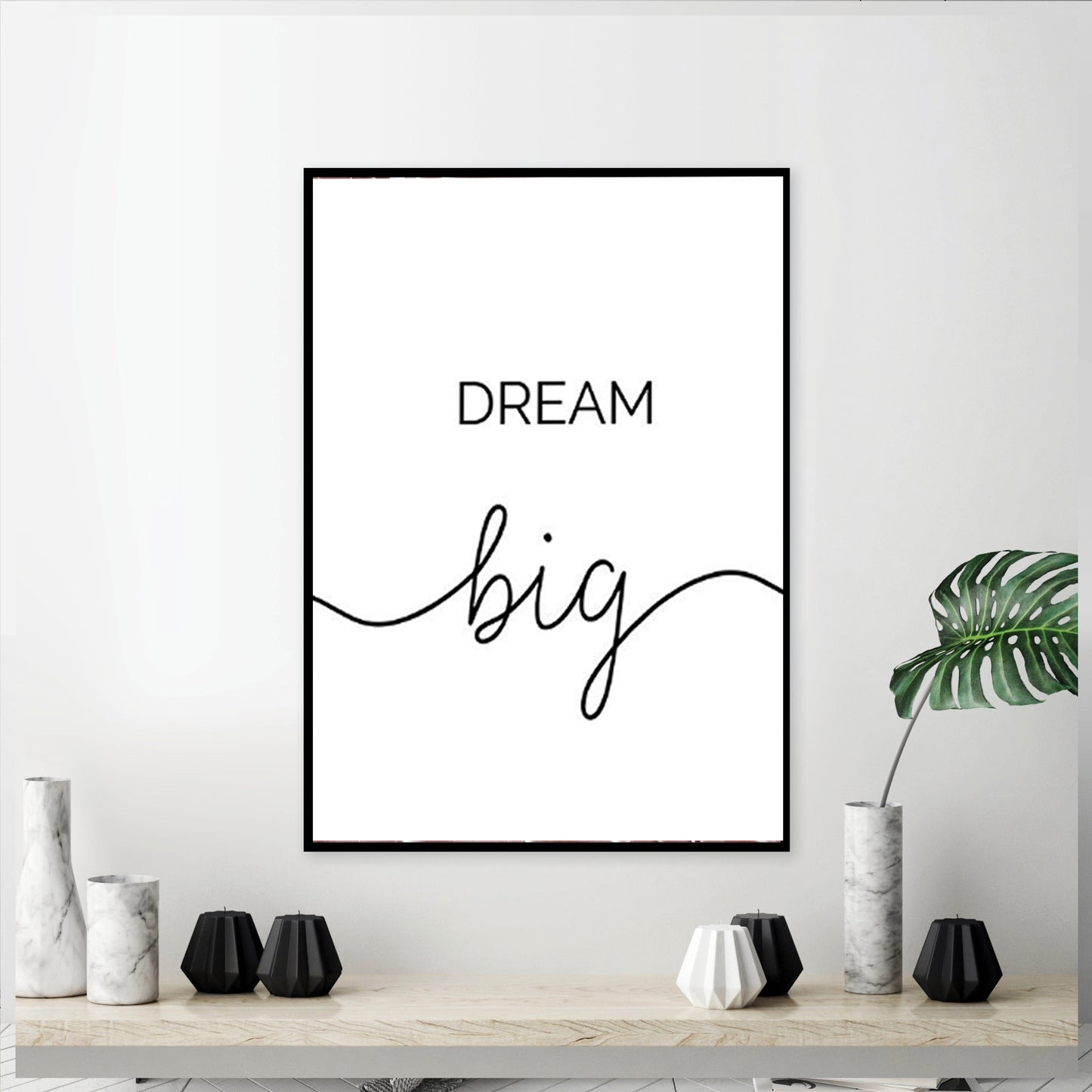 Dream Big, Live Simple, canvas