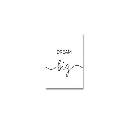 Dream Big, Live Simple, canvas