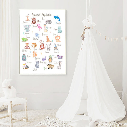 Animal Alphabet, canvas