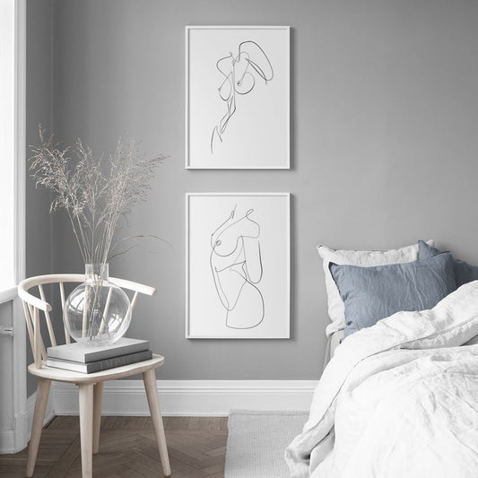 Abstract nude, canvas