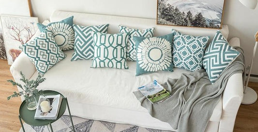 Grey Blue Geometric