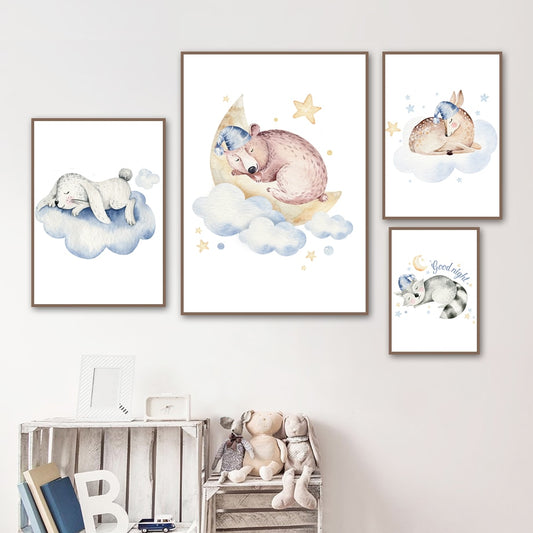 Sleepy Animals, canvas