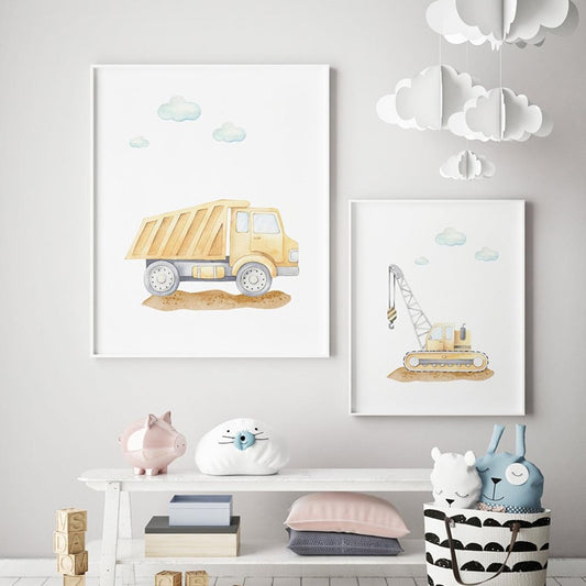 Construction dreams, canvas