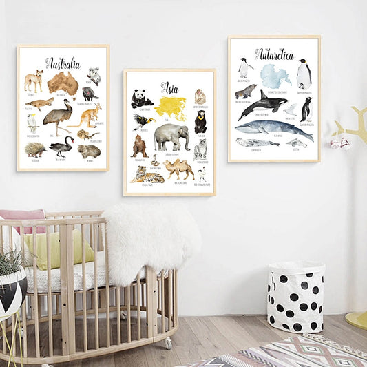 Animal world, canvas