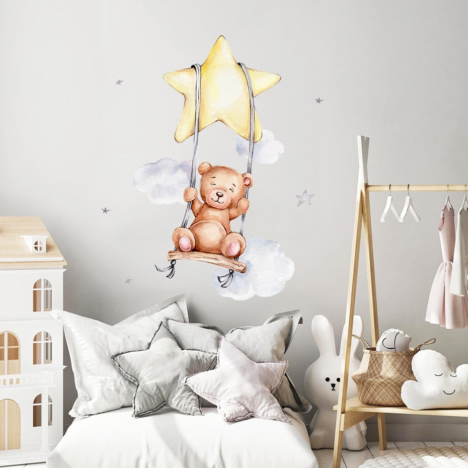 Teddy Bear Balloons, Wall Stickers