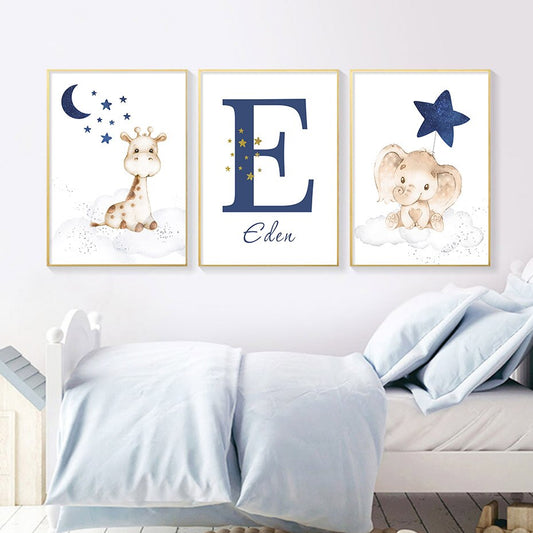 Personalized Night Animals, canvas