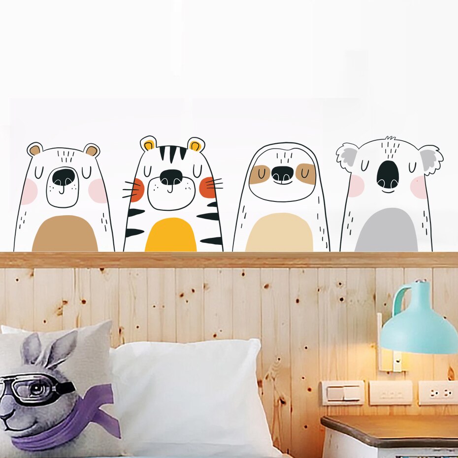Cartoon Animals, Wall Stickers