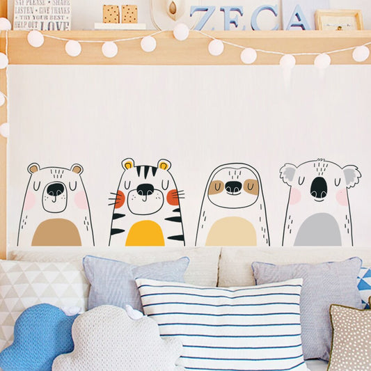 Cartoon Animals, Wall Stickers