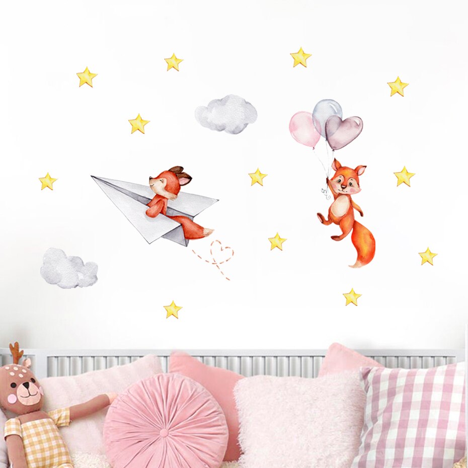 Cute Fox, Wall Stickers