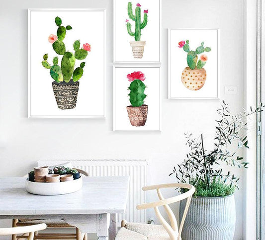 Cactus Pots, canvas