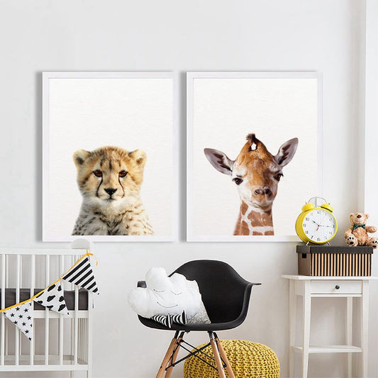 Baby animals, canvas