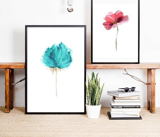 Colour flowers, canvas