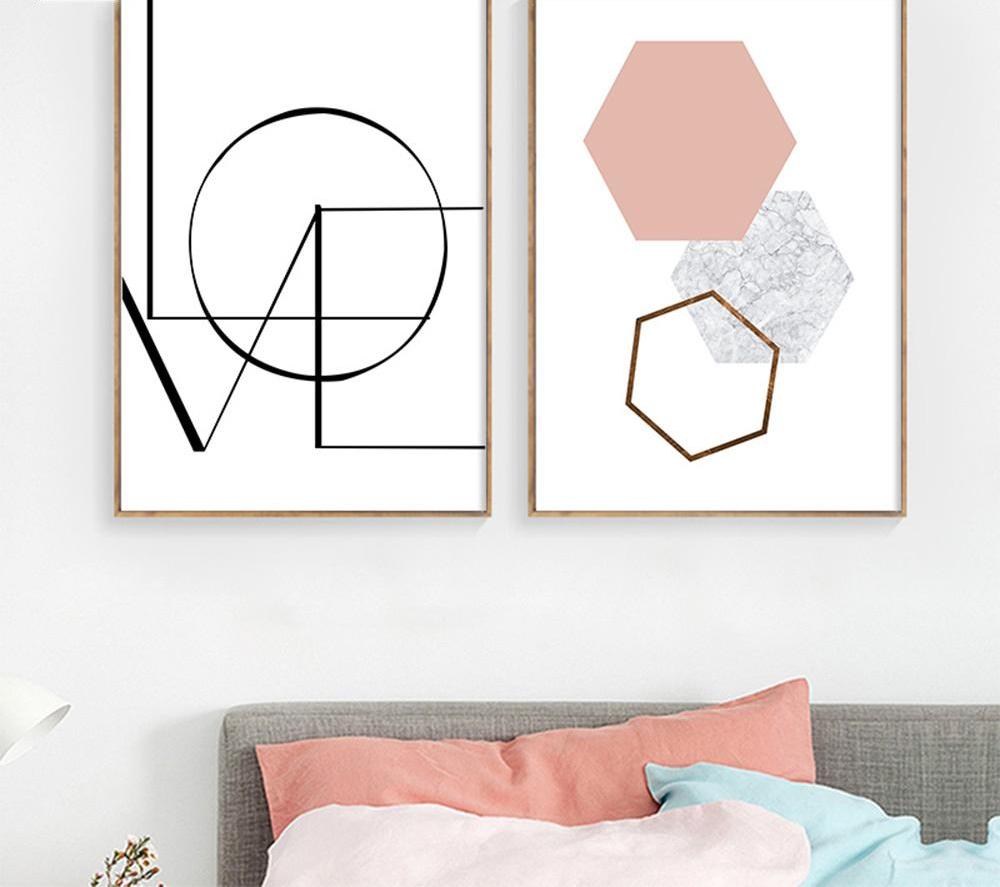 LOVE Hexagon, canvas