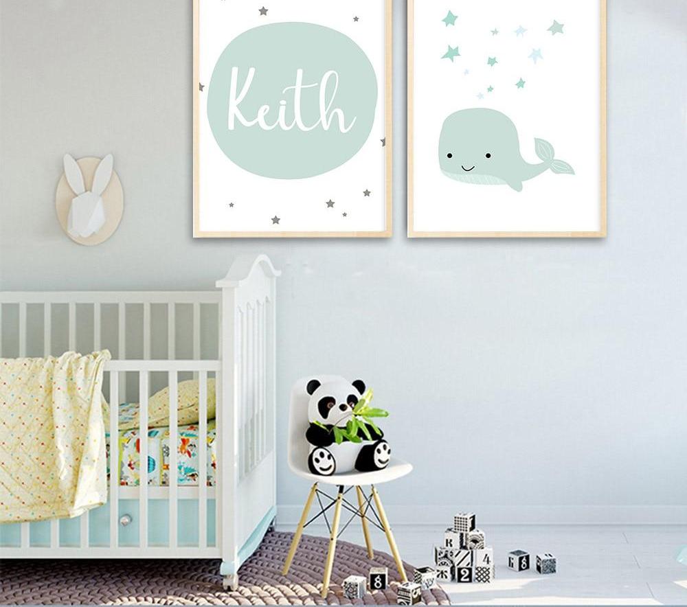Baby in blue Personalized, canvas