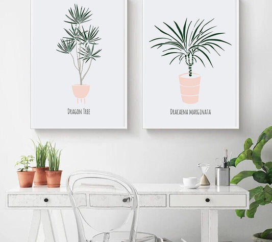 Scandinavian Plant Pots, canvas