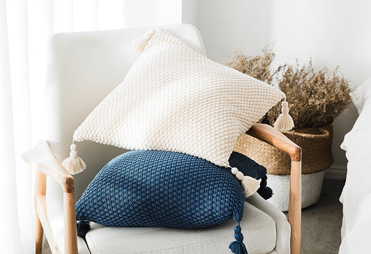Knitted with tassels