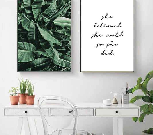 Green Plant, canvas