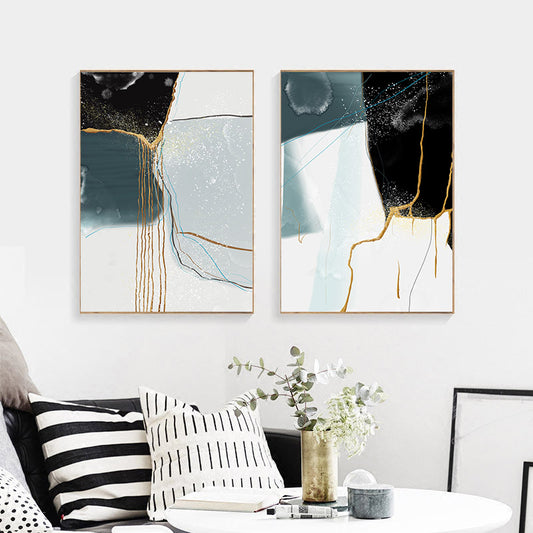 Abstract blues, canvas