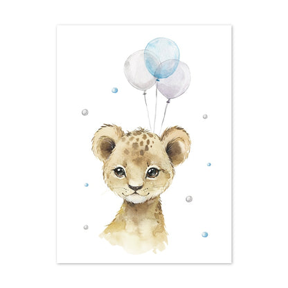 Blue ballon animals, canvas