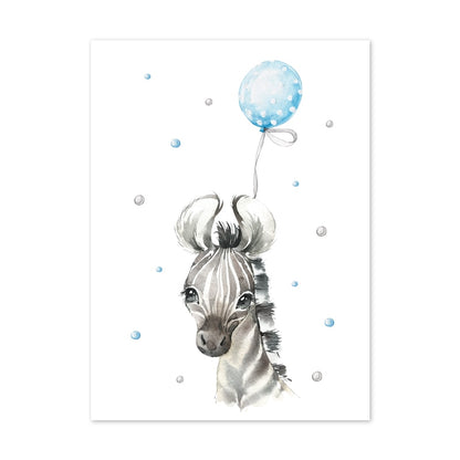 Blue ballon animals, canvas
