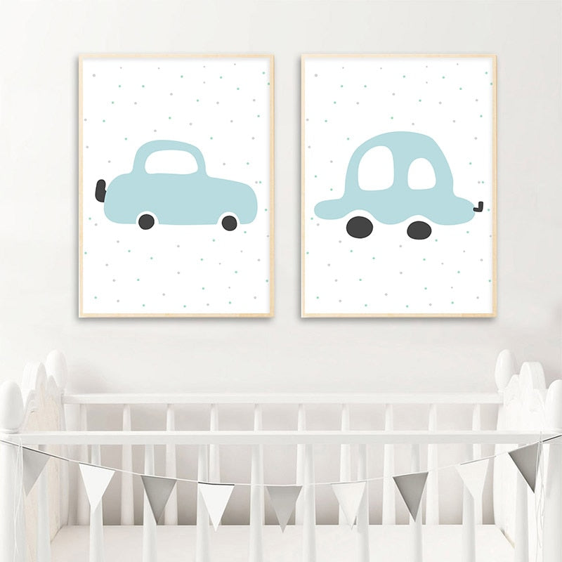 Nursery cars, canvas
