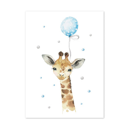 Blue ballon animals, canvas