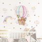 Pink Hot Airballoon, Wall Stickers