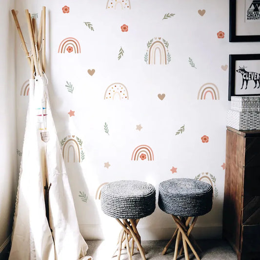Rainbows Florals, Wall Stickers